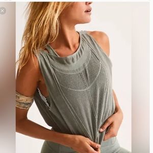 Free People Running Through My Mind Tank Hazy Forest (Green Color) Medium